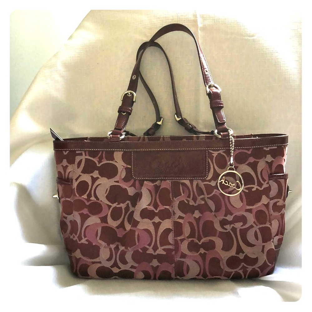Coach Opal Signature Pleated Gallery Tote F13762